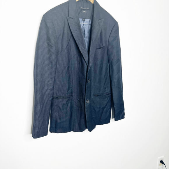 JOHN VARVATOS USA LUXE Striped Jacquard Peak-Lapel Sport Coat pinstripe mens 40 - Picture 3 of 6